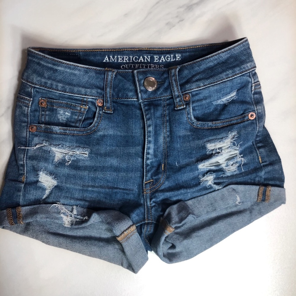 HIGH-WAISTED AMERICAN EASGLE SHORTS